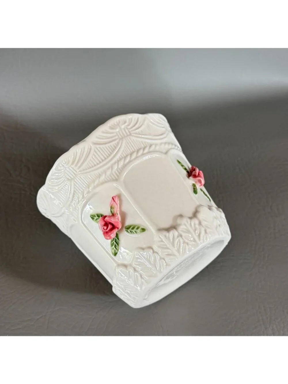 Vintage Bloom Rite Ceramic Rose Planter Cachepot Victorian Shabby Chic 5